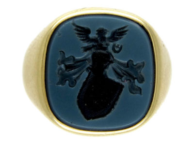 Hardstone Intaglio Signet Ring