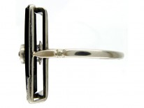Onyx & Diamond Art Deco Ring