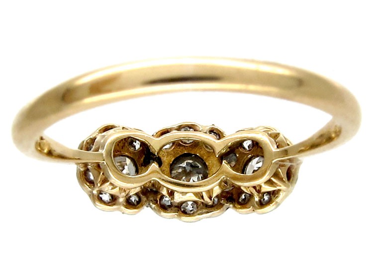 Triple Cluster Diamond Ring