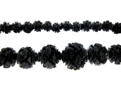 Carved Jet Beads