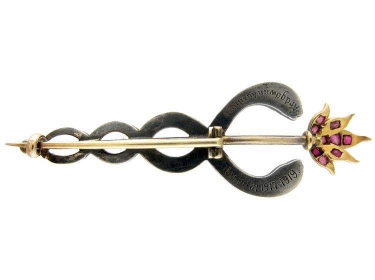 Caduceus Brooch