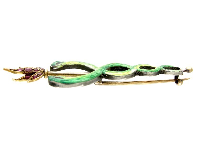 Caduceus Brooch