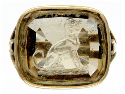 Citrine Intaglio Ring