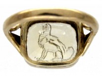 Citrine Intaglio Ring