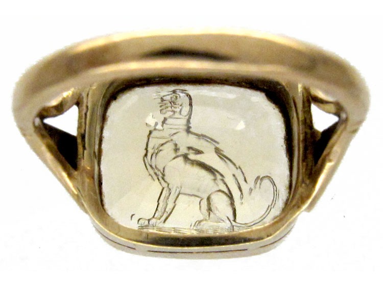 Citrine Intaglio Ring