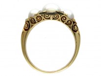 Natural Pearl & Diamond Ring