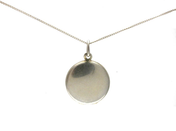 Silver Enamel Locket Pendant