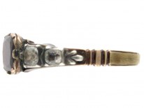 Georgian Flat Cut Almandine Garnet & Paste Ring