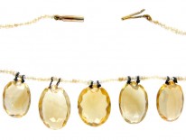 Citrine & Natural Pearls Necklace