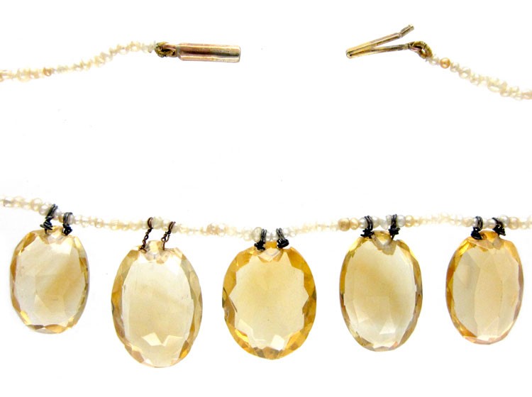 Citrine & Natural Pearls Necklace