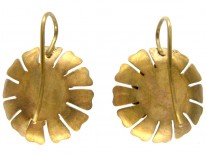 Victorian Gold Flower Earrings