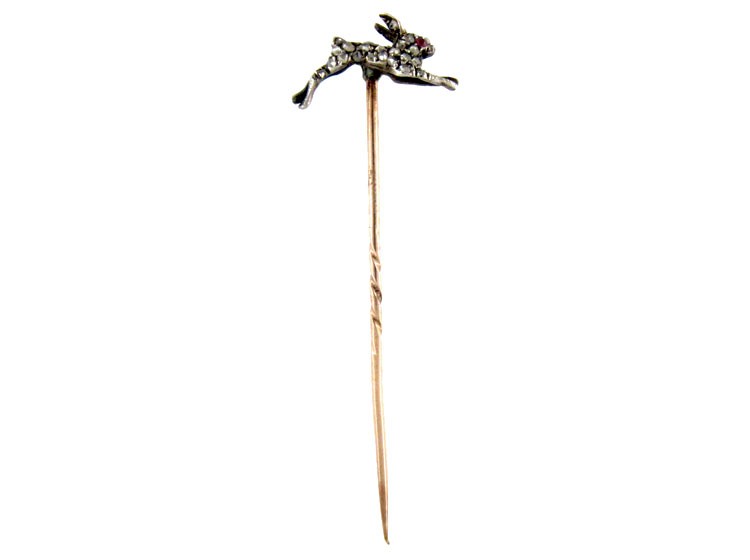 Diamond Hare Tie Pin