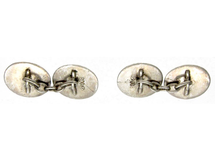 Silver Multistone Cufflinks