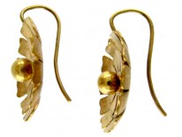 Victorian Gold Flower Earrings