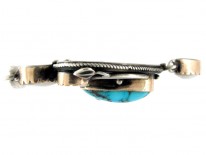 Arts & Crafts Turquoise Pendant Attributed To John Paul Cooper