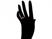 Georgian Flat Cut Almandine Garnet & Paste Ring