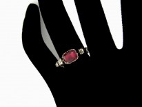 Georgian Flat Cut Almandine Garnet & Paste Ring