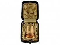Gold Thimble in Case