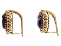 Siberian Amethyst & Diamond Earrings