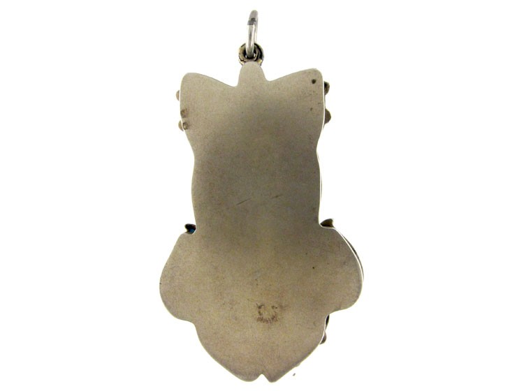 Art Nouveau Plique-à-Jour Silver Pendant