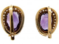 Siberian Amethyst & Diamond Earrings