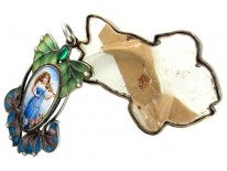 Art Nouveau Plique-à-Jour Silver Pendant