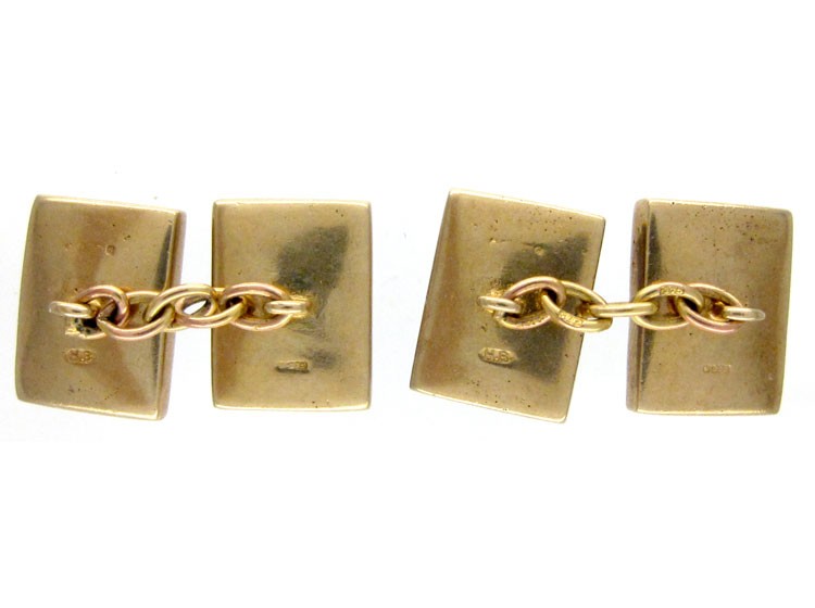 Carved Amethyst Gold Cufflinks