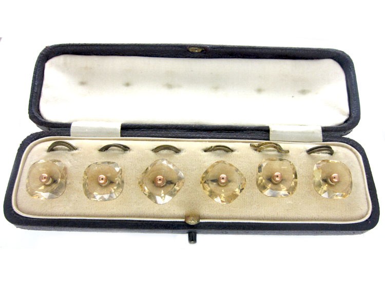 Set of Citrine Dress Buttons