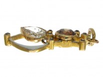 Diamond & White Enamel Pendant