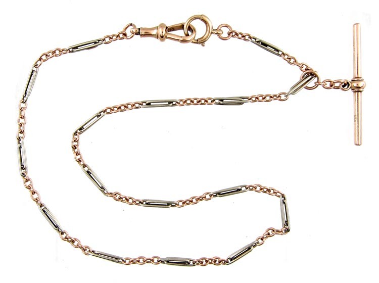Two Colour Gold Albert Chain