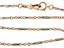 Two Colour Gold Albert Chain