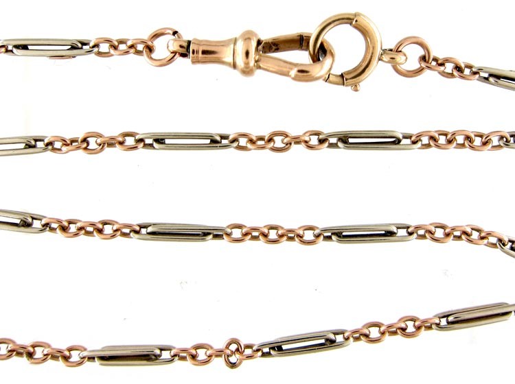 Two Colour Gold Albert Chain