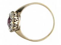 Burma Ruby & Diamond Cluster Ring