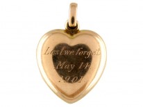 Gold & Turquoise Heart Locket