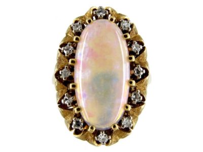 Opal & Diamond Ring