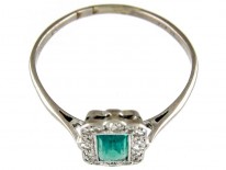 Art Deco Emerald & Diamond Ring