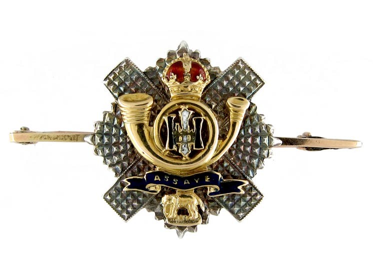 Gold Military Brooch