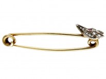 Diamond Fox Head Tie Pin