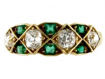 Emerald & Diamond Edwardian Ring