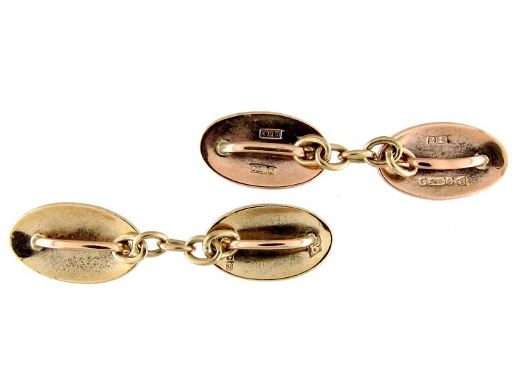 Gold Engraved Sunburst Cufflinks