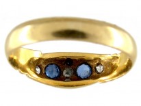 Sapphire & Diamond Gypsy Ring