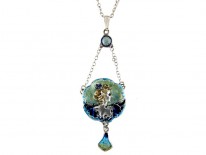 Art Nouveau Silver & Enamel Pendant