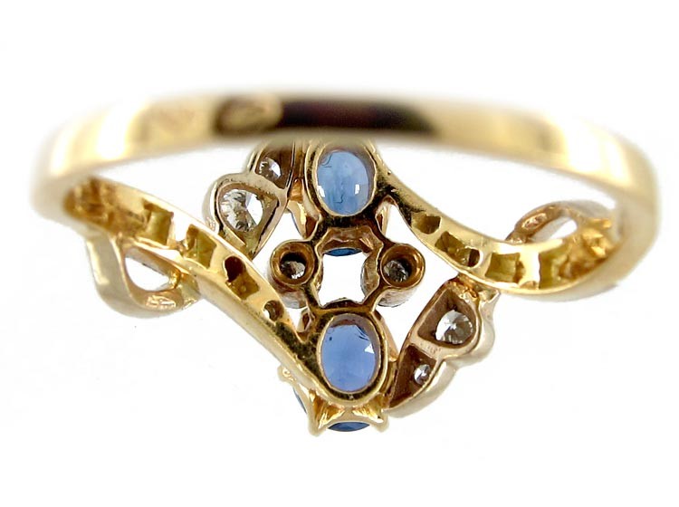 Art Nouveau Sapphire & Diamond Ring