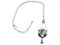 Art Nouveau Silver & Enamel Pendant
