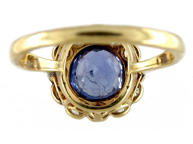 Sapphire & Diamond Cluster Ring