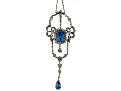 Edwardian Blue & White Paste Pendant