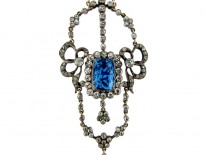 Edwardian Blue & White Paste Pendant
