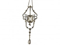 Edwardian Blue & White Paste Pendant