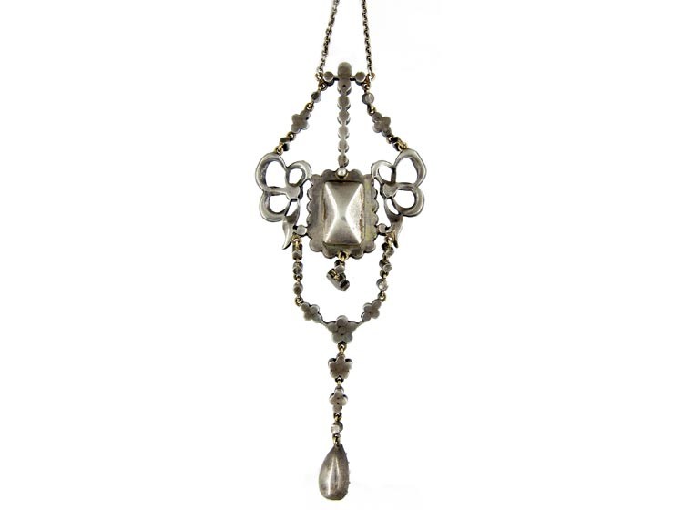 Edwardian Blue & White Paste Pendant