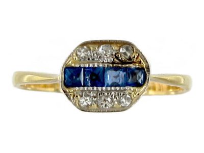 Art Deco Sapphire & Diamond Ring